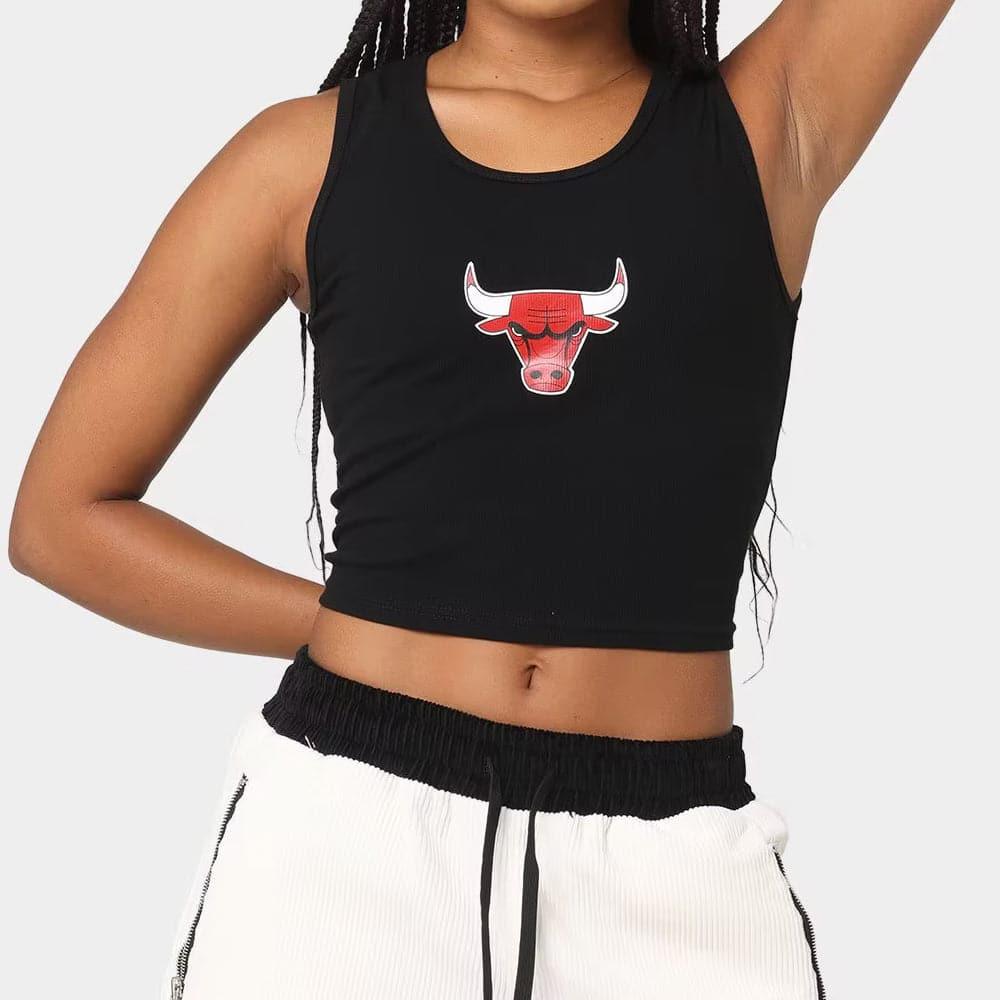 Mitchell And Ness T-Shirts Womens Chicago Bulls Mitchell & Ness NBA Classic Rib Vest - Black