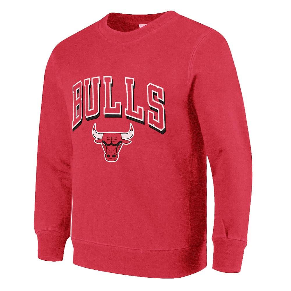 Mitchell And Ness Jumpers Womens Chicago Bulls Mitchell & Ness NBA Keyline Crew Jumper - Faded Red