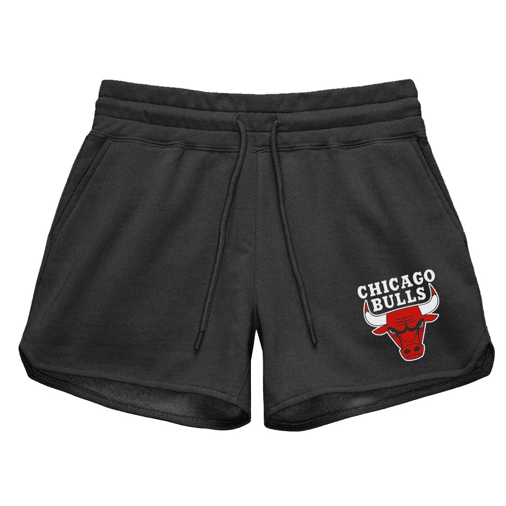 Mitchell And Ness Shorts Womens Chicago Bulls Mitchell & Ness NBA Team Courtney Short Shorts - Faded Black