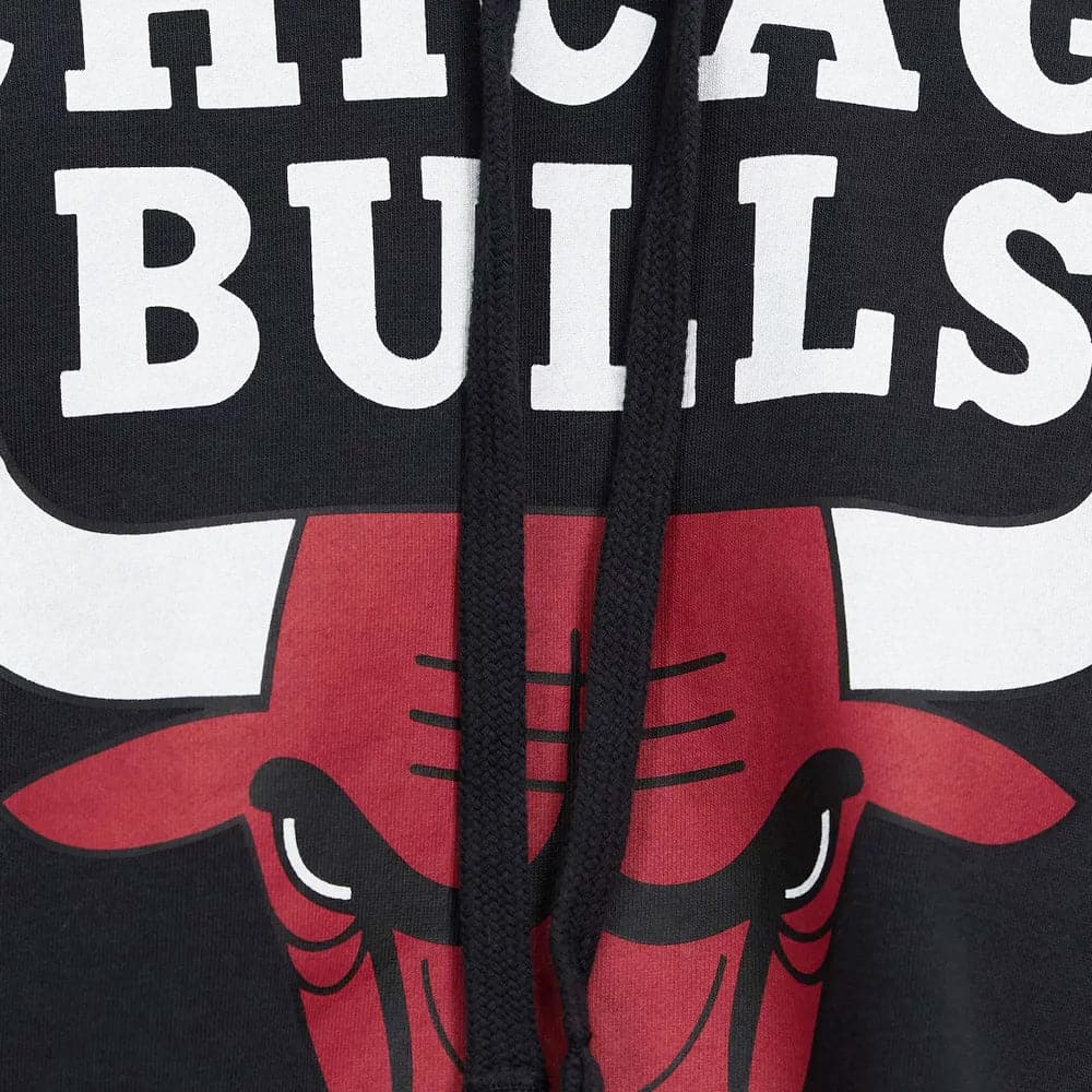 Mitchell And Ness Jumpers Womens Chicago Bulls Mitchell & Ness NBA Team Vintage Chop Hoodie Jumper - Faded Black