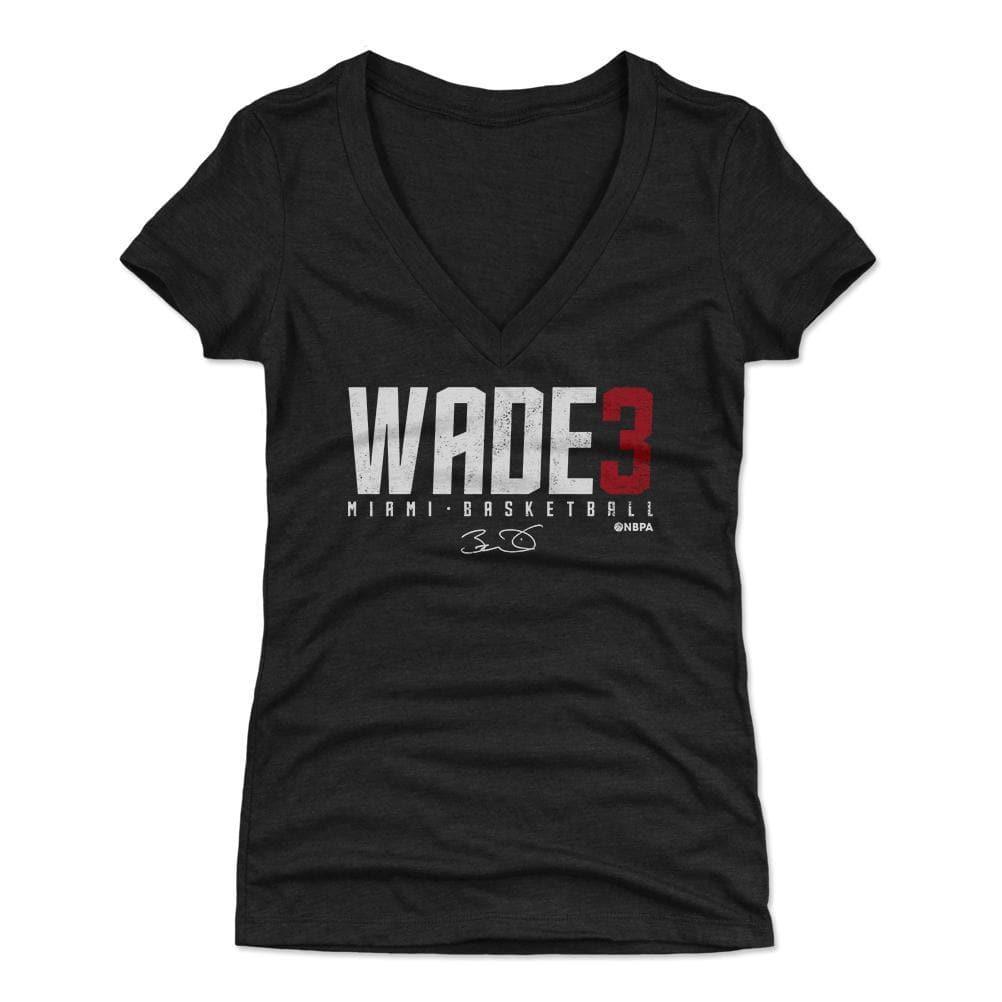 500 Level T-Shirts Womens Dwayne Wade Miami Heat 500 Level NBA Wade3 T-Shirt - Black