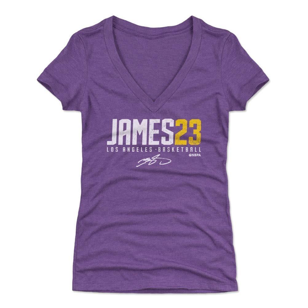 500 Level T-Shirts Womens Lebron James Los Angeles Lakers 500 Level NBA James23 T-Shirt - Purple