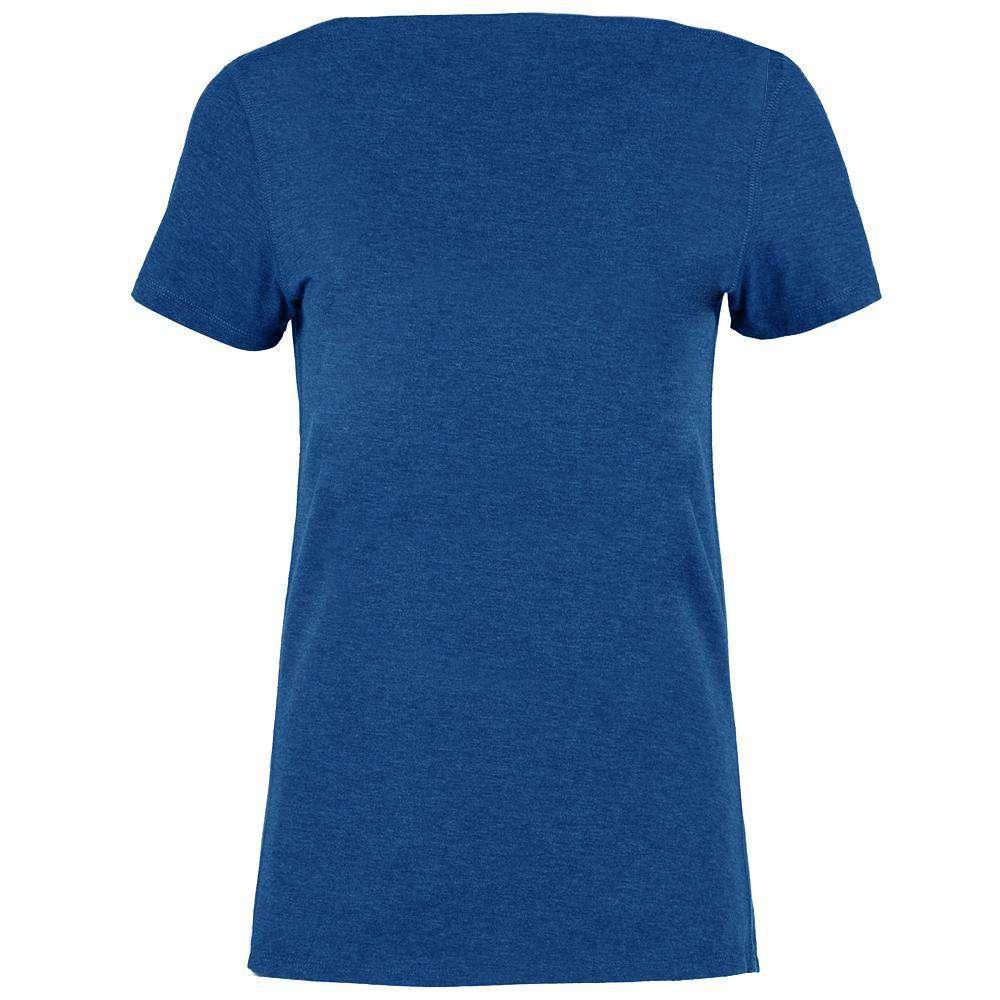 47 Brand T-Shirts Womens Los Angeles Dodgers '47 MLB Wordmark Scoop T-Shirt - Blue Marle