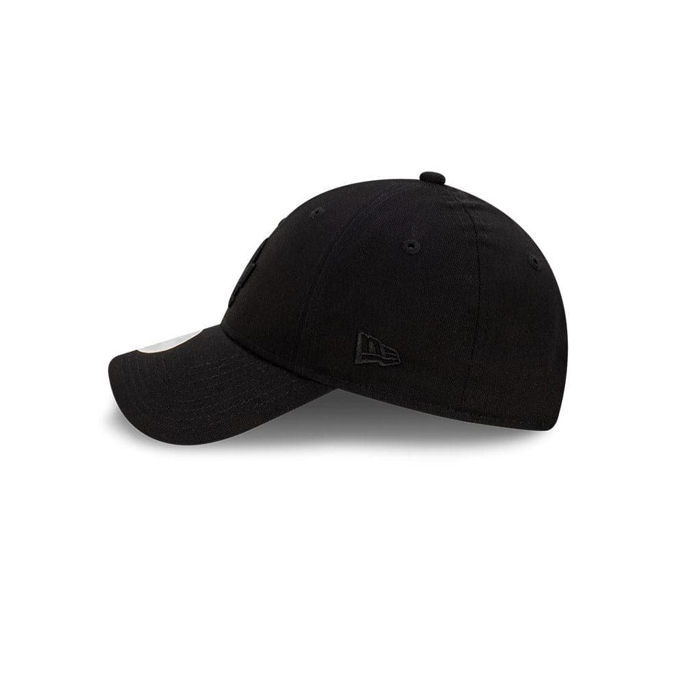 New Era Caps Womens Womens Los Angeles Dodgers New Era MLB Black On Black 9FORTY Strapback Hat - Black