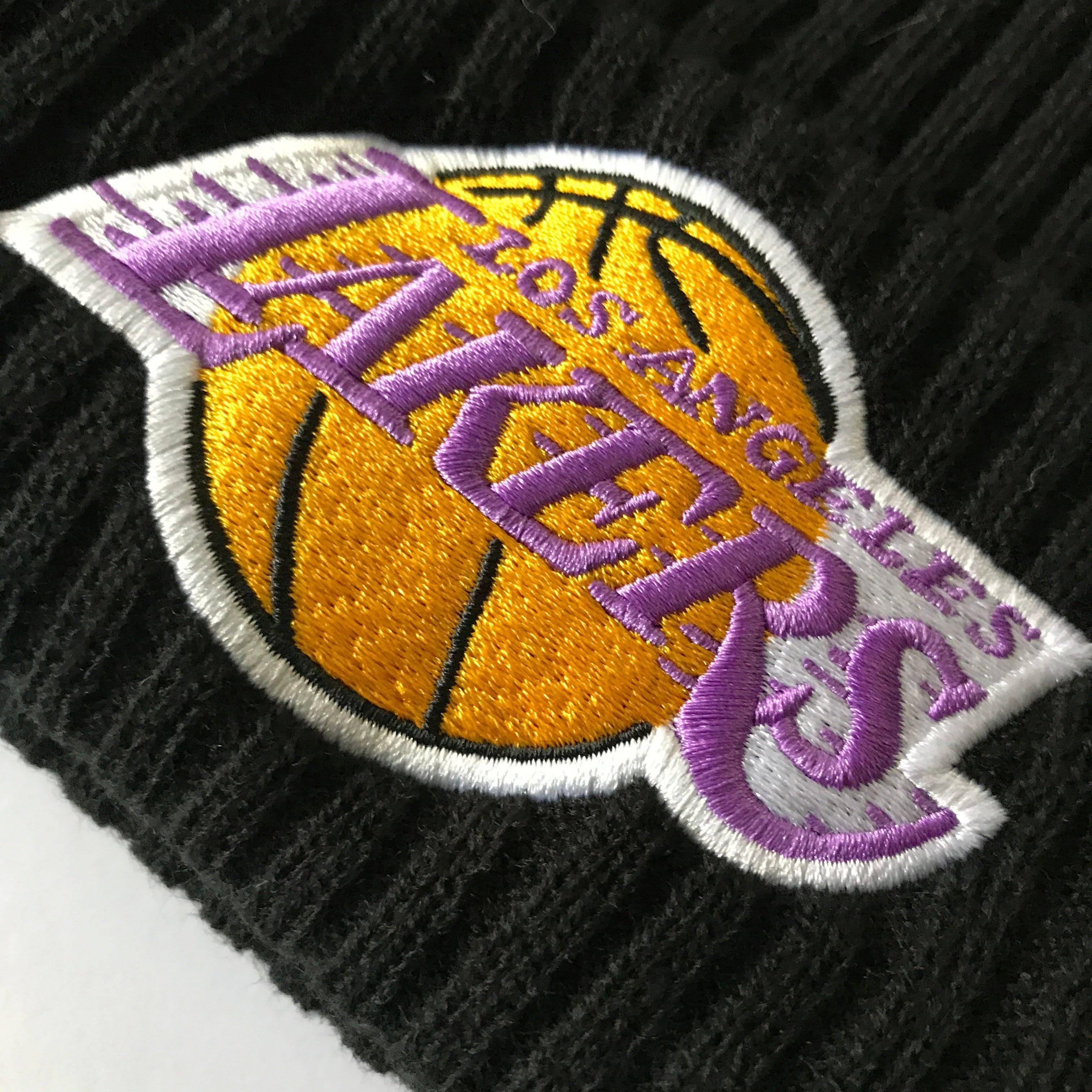 Mitchell And Ness Beanies Womens Los Angeles Lakers Mitchell & Ness NBA Baseplate Knit Beanie - Black