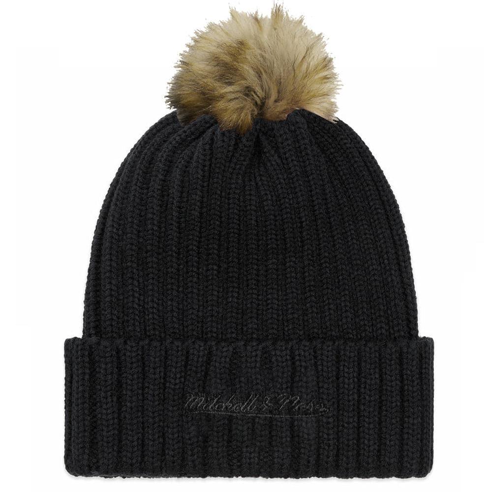Mitchell And Ness Beanies Womens Los Angeles Lakers Mitchell & Ness NBA Baseplate Knit Beanie - Black