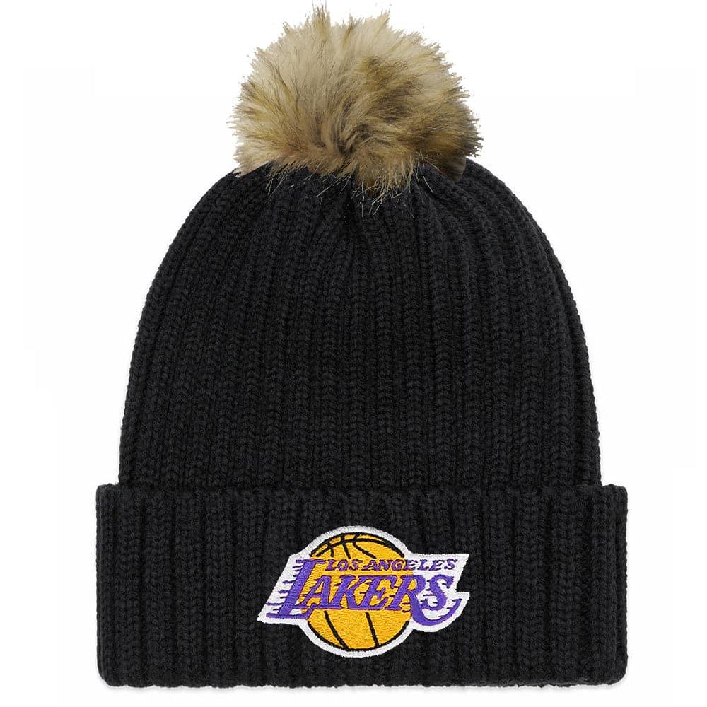 Mitchell And Ness Beanies Womens Los Angeles Lakers Mitchell & Ness NBA Baseplate Knit Beanie - Black