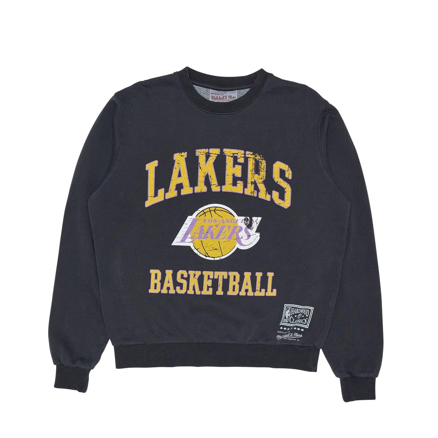 Mitchell And Ness Jumpers Womens Los Angeles Lakers Mitchell & Ness NBA HWC Locker Room Crew Jumper - Black