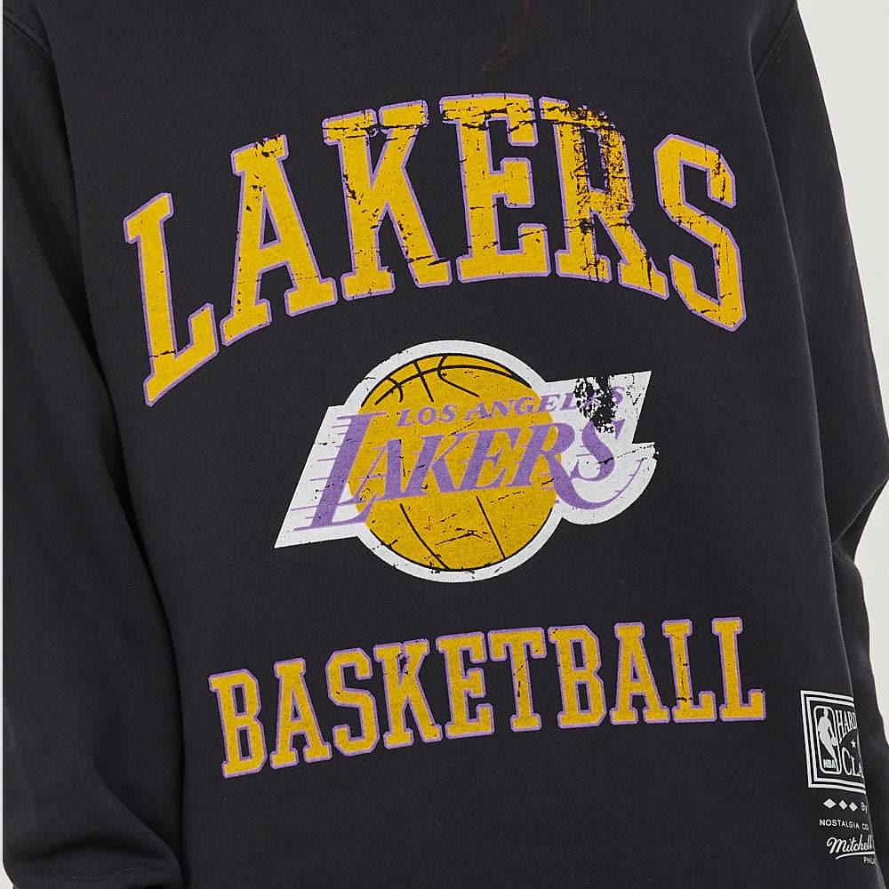 Mitchell And Ness Jumpers Womens Los Angeles Lakers Mitchell & Ness NBA HWC Locker Room Crew Jumper - Black