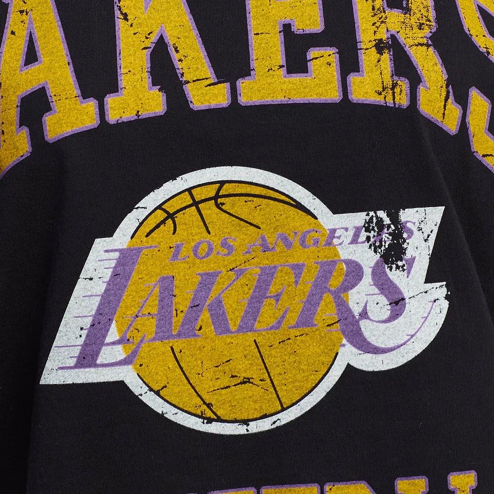 Mitchell And Ness T-Shirts Womens Los Angeles Lakers Mitchell & Ness NBA Locker Room Vintage Tank T-Shirt - Faded Black
