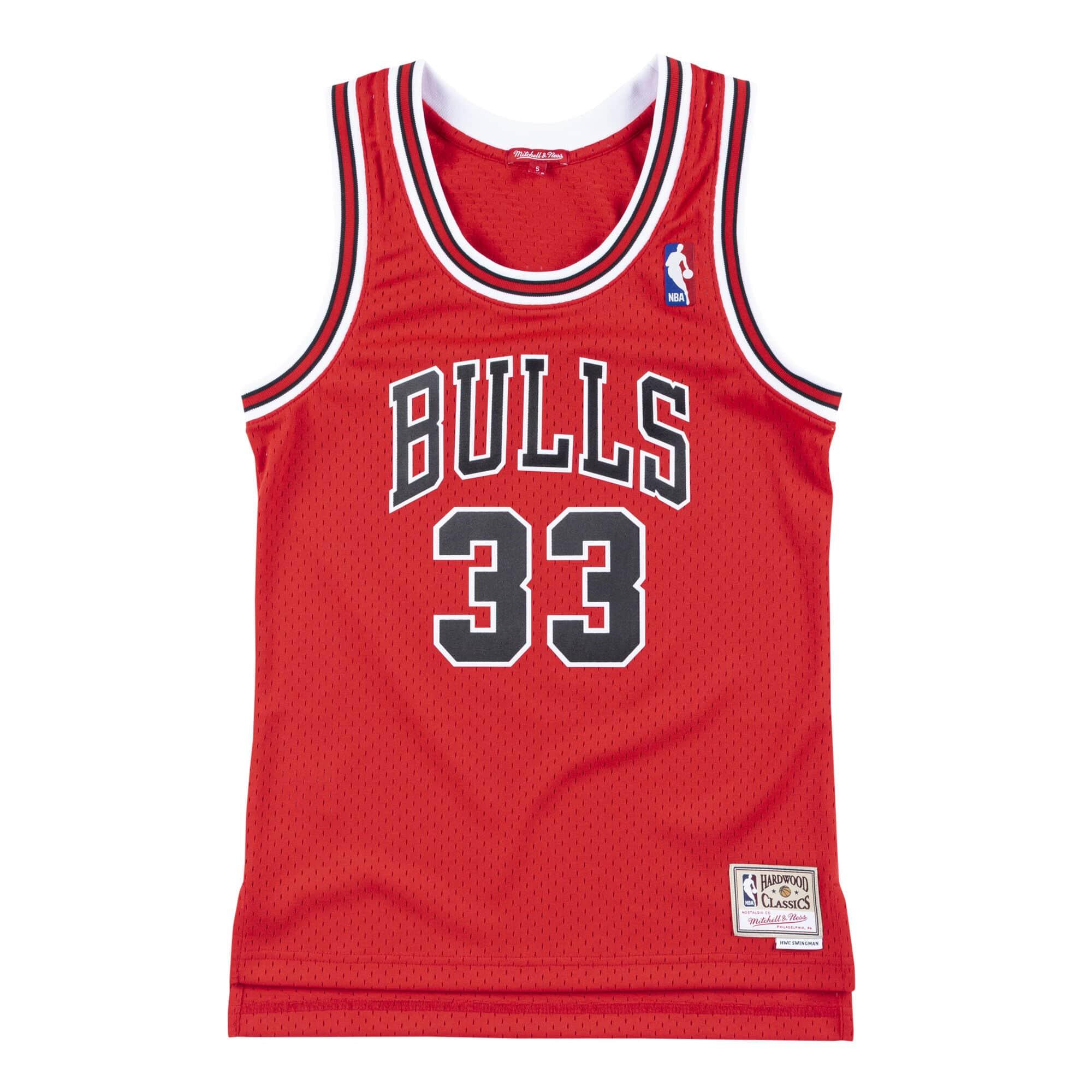 Mitchell And Ness Jerseys Womens Scottie Pippen Chicago Bulls Mitchell & Ness NBA Swingman Jersey - Red