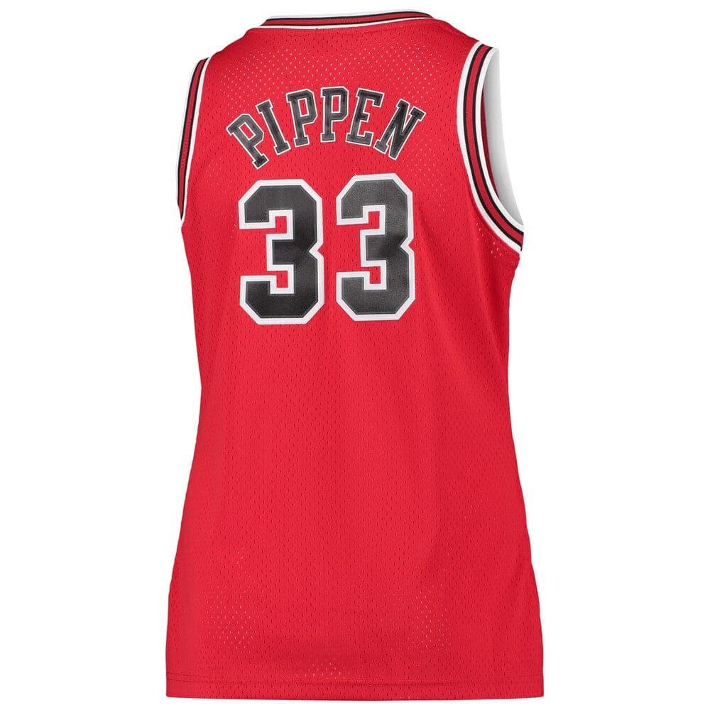 Mitchell And Ness Jerseys Womens Scottie Pippen Chicago Bulls Mitchell & Ness NBA Swingman Jersey - Red