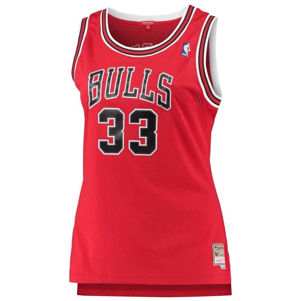Mitchell And Ness Jerseys Womens Scottie Pippen Chicago Bulls Mitchell & Ness NBA Swingman Jersey - Red