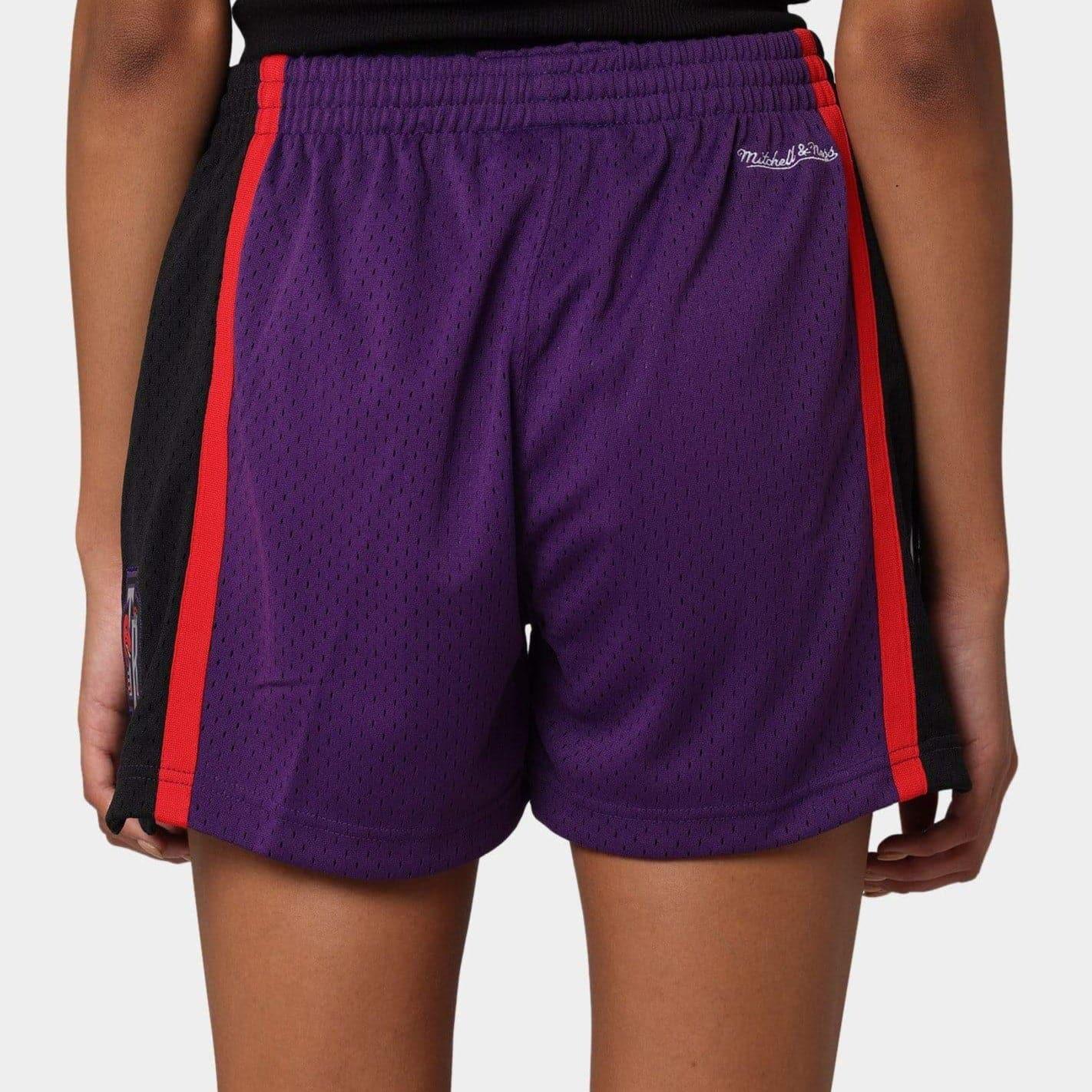 Mitchell And Ness Shorts Womens Toronto Raptors Mitchell & Ness NBA Jump Shot Shorts - Purple
