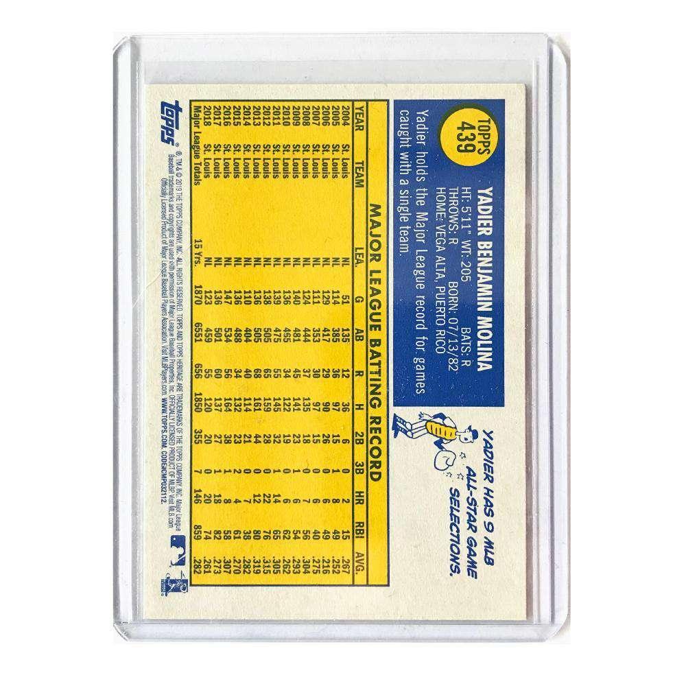 Topps Cards Yadier Molina St Louis Cardinals 2019 Topps Heritage French Text #439 Card