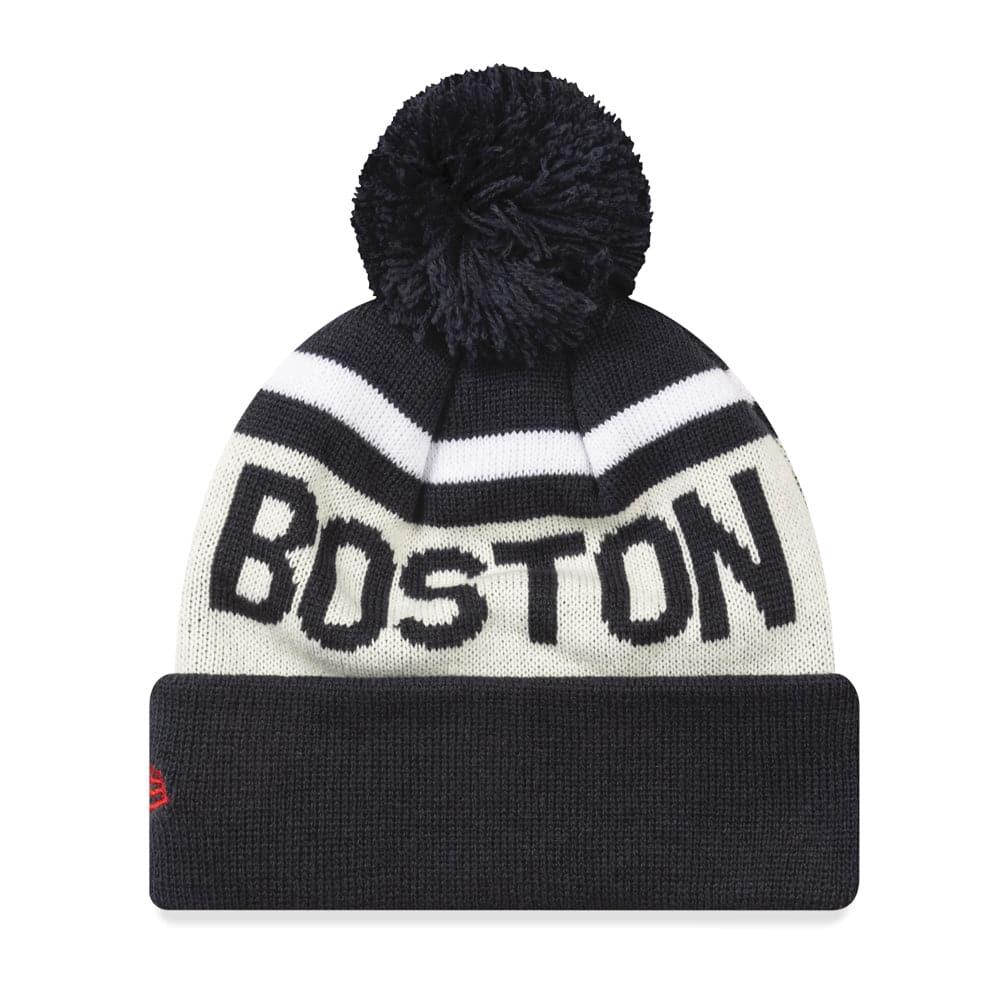 New Era Beanies Youths Youths Boston Red Sox New Era MLB Team Stone Stripe Knit Beanie - Navy