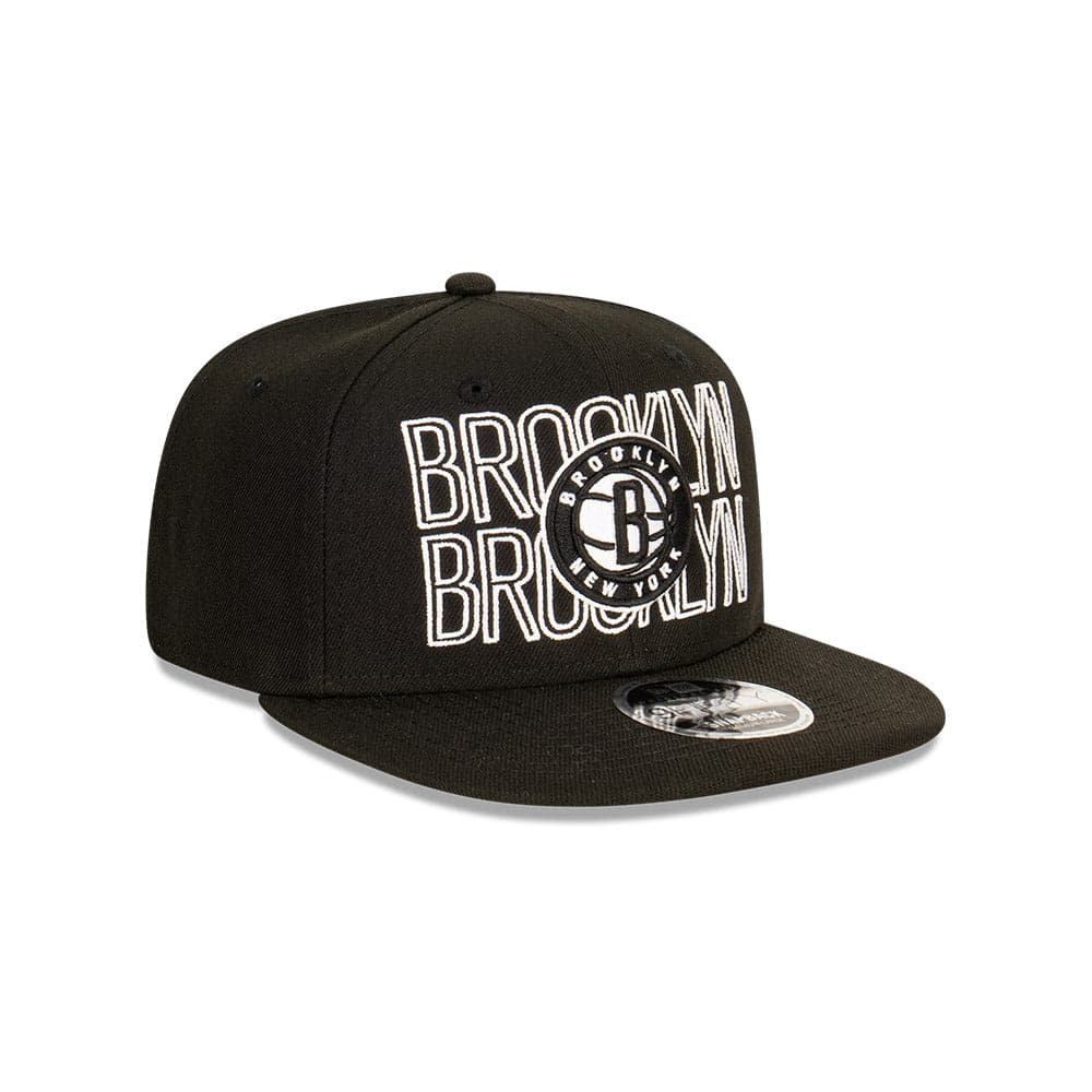 New Era Caps Youths Youths Brooklyn Nets New Era NBA Neon Lights OF 9FIFTY Snapback Hat - Black