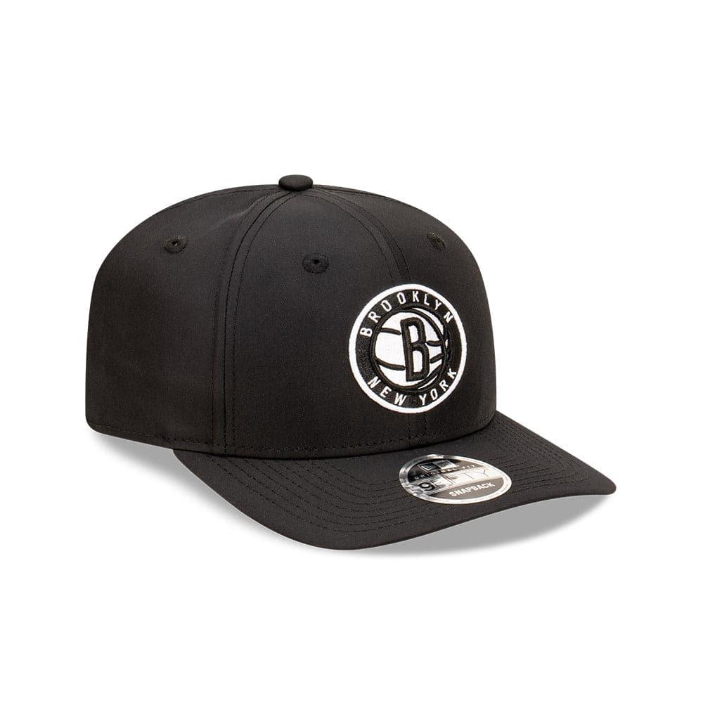 New Era Caps Youths Youths Brooklyn Nets New Era NBA Team Prolite 9FIFTY Pre-Curved Snapback Hat - Black