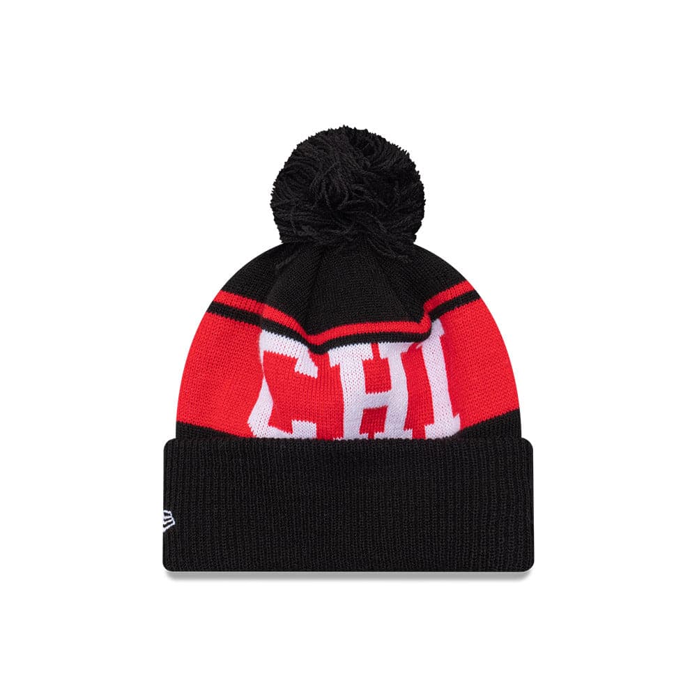 New Era Beanies Youths Youths Chicago Bulls New Era NBA Team Initials Knit Beanie - Black