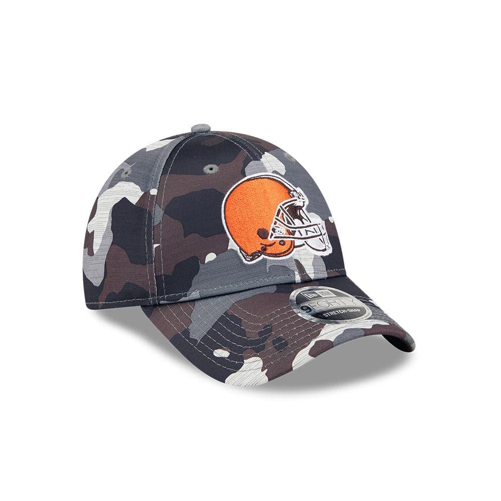 New Era Caps Youths Youths Cleveland Browns New Era NFL 22 Training Camp 9FORTY Stretch Snap Hat - Camo