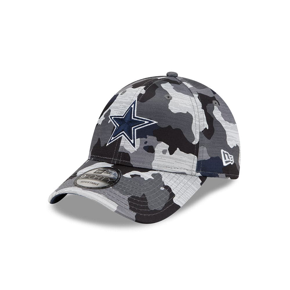New Era Caps Youths Youths Dallas Cowboys New Era NFL 22 Training Camp 9FORTY Stretch Snap Hat - Camo