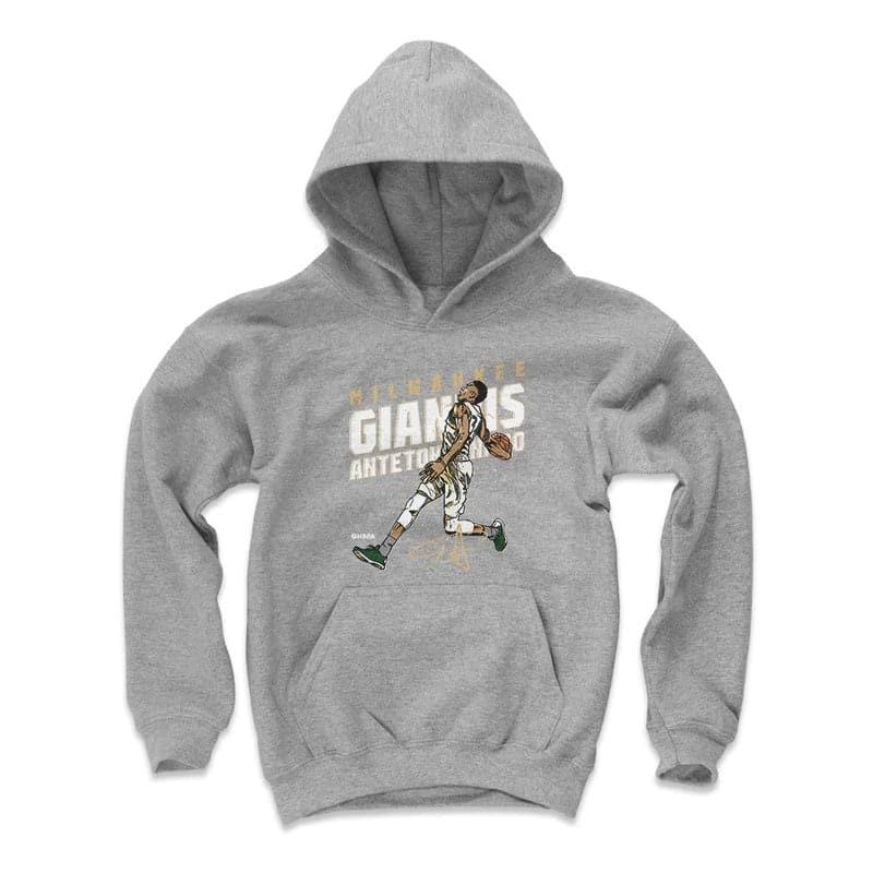 500 Level Jumpers Youths Giannis Antetokounmpo Milwaukee Bucks 500 Level NBA Slam Hoodie Jumper - Grey