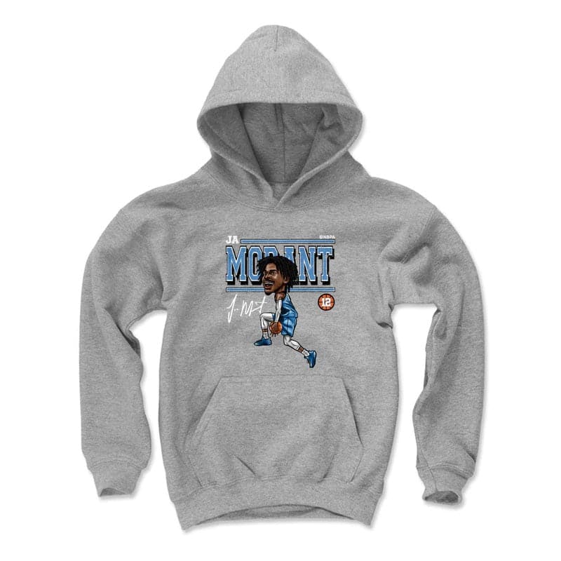500 Level Jumpers Youths Ja Morant Memphis Grizzlies 500 Level NBA Cartoon Hoodie Jumper - Grey