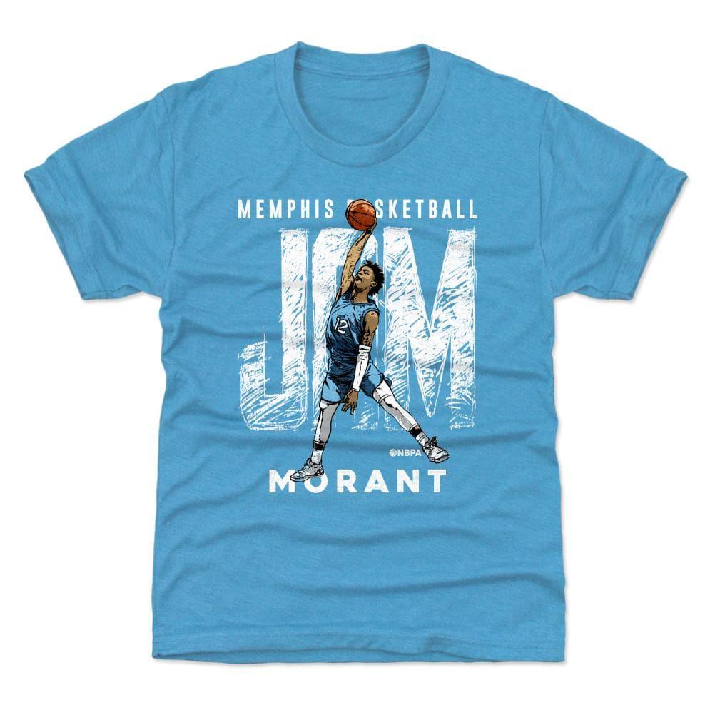 500 Level T-Shirts Youths Ja Morant Memphis Grizzlies 500 Level NBA Slam Tri-Bend T-Shirt - Blue