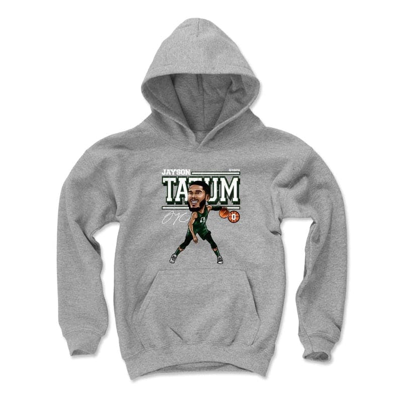 500 Level Jumpers Youths Jayson Tatum Boston Celtics 500 Level NBA Cartoon Hoodie Jumper - Grey