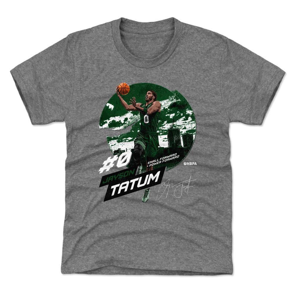 500 Level T-Shirts Youths Jayson Tatum Boston Celtics 500 Level NBA City Emblem T-Shirt - Gray