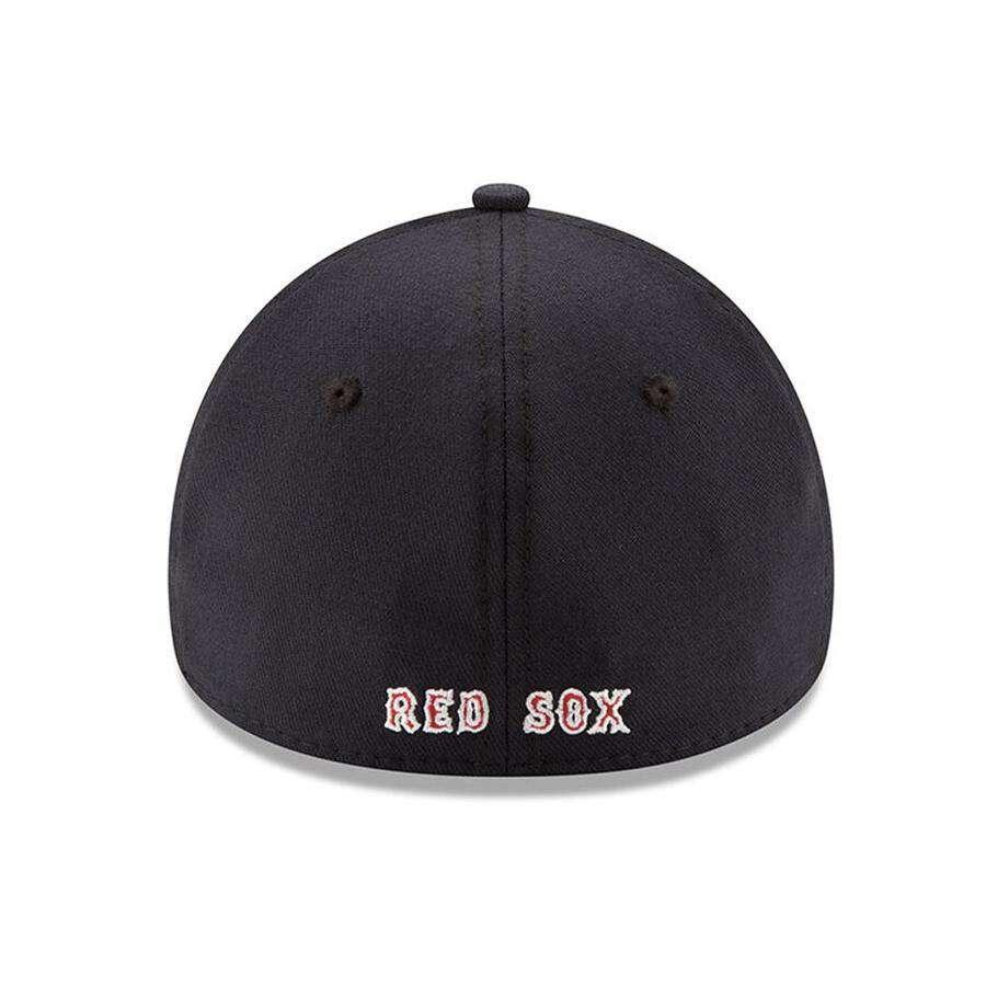 New Era Caps Child/Youths Youths/Kids Boston Red Sox New Era MLB Team 39THIRTY Stretch-Fit Curve Hat - Navy