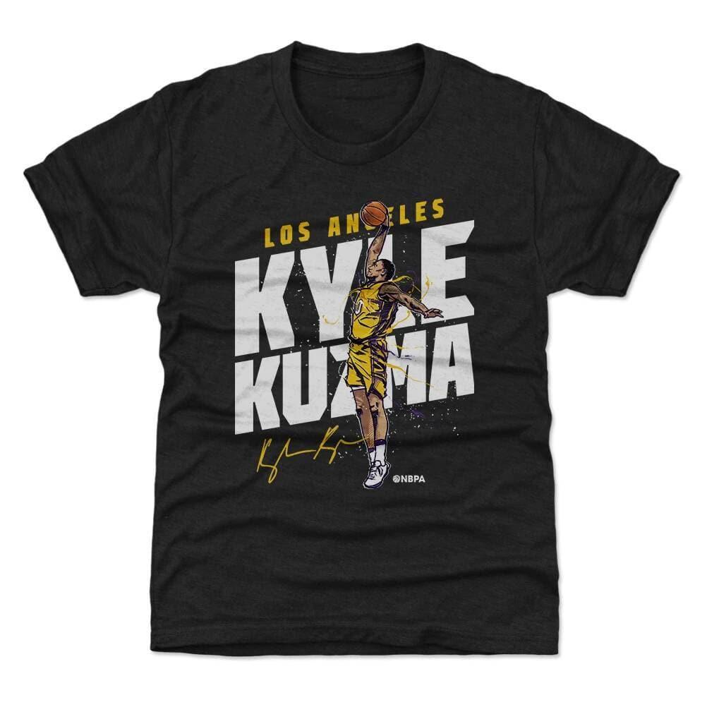 500 Level T-Shirts Youths Kyle Kuzma Los Angeles Lakers 500 Level NBA Slam T-Shirt - Black