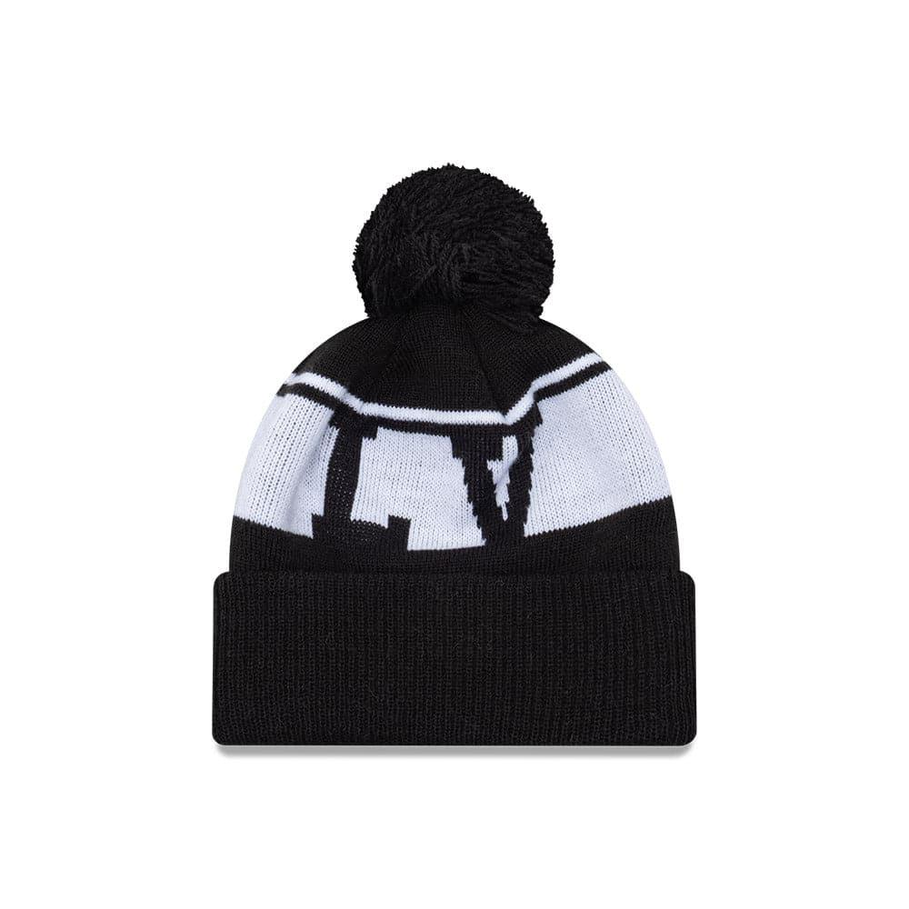 New Era Beanies Youths Youths Las Vegas Raiders New Era NFL Team Initials Knit Beanie - Black