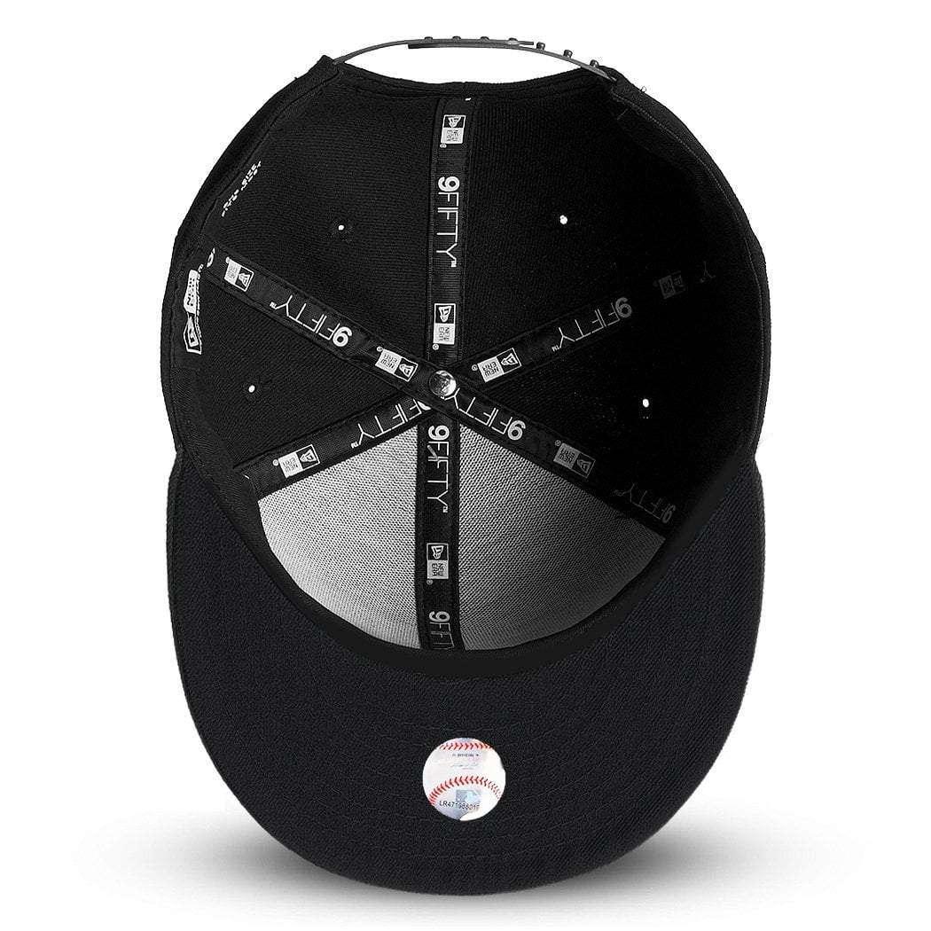 New Era Caps Youths Adjustable Youths Los Angeles Dodgers New Era MLB Black On Black Diamond Era 9FIFTY Snapback Hat