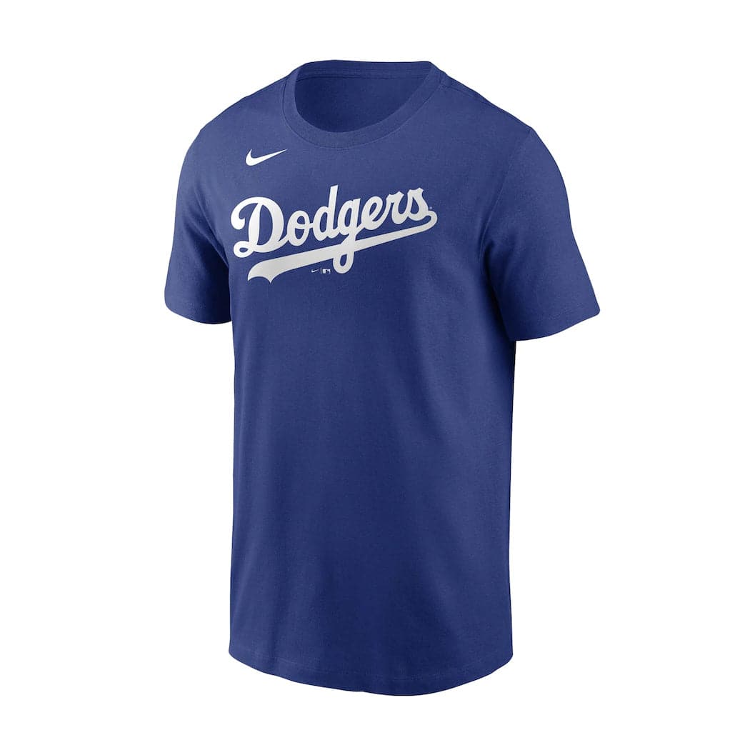 Nike T-Shirts Youths Los Angeles Dodgers Nike MLB Wordmark Essential T-Shirt - Blue