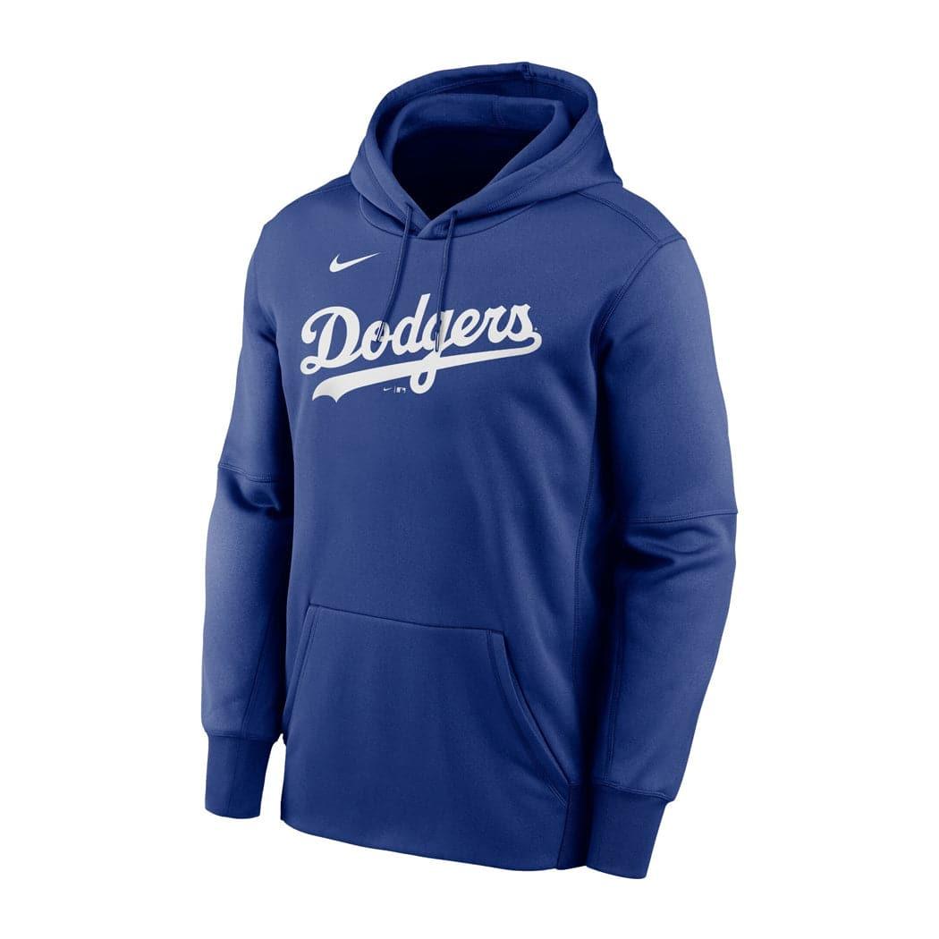 Nike Jumpers Youths Los Angeles Dodgers Nike MLB Wordmark Therma Hoodie Jumper - Blue