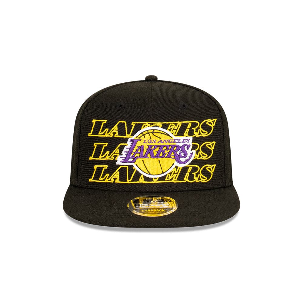 New Era Caps Youths Youths Los Angeles Lakers New Era NBA Neon Lights OF 9FIFTY Snapback Hat - Black