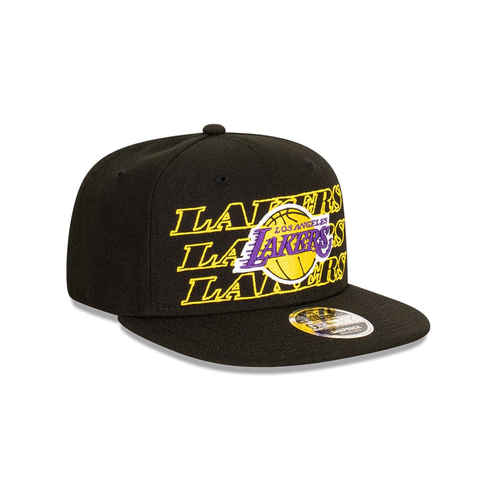 New Era Caps Youths Youths Los Angeles Lakers New Era NBA Neon Lights OF 9FIFTY Snapback Hat - Black