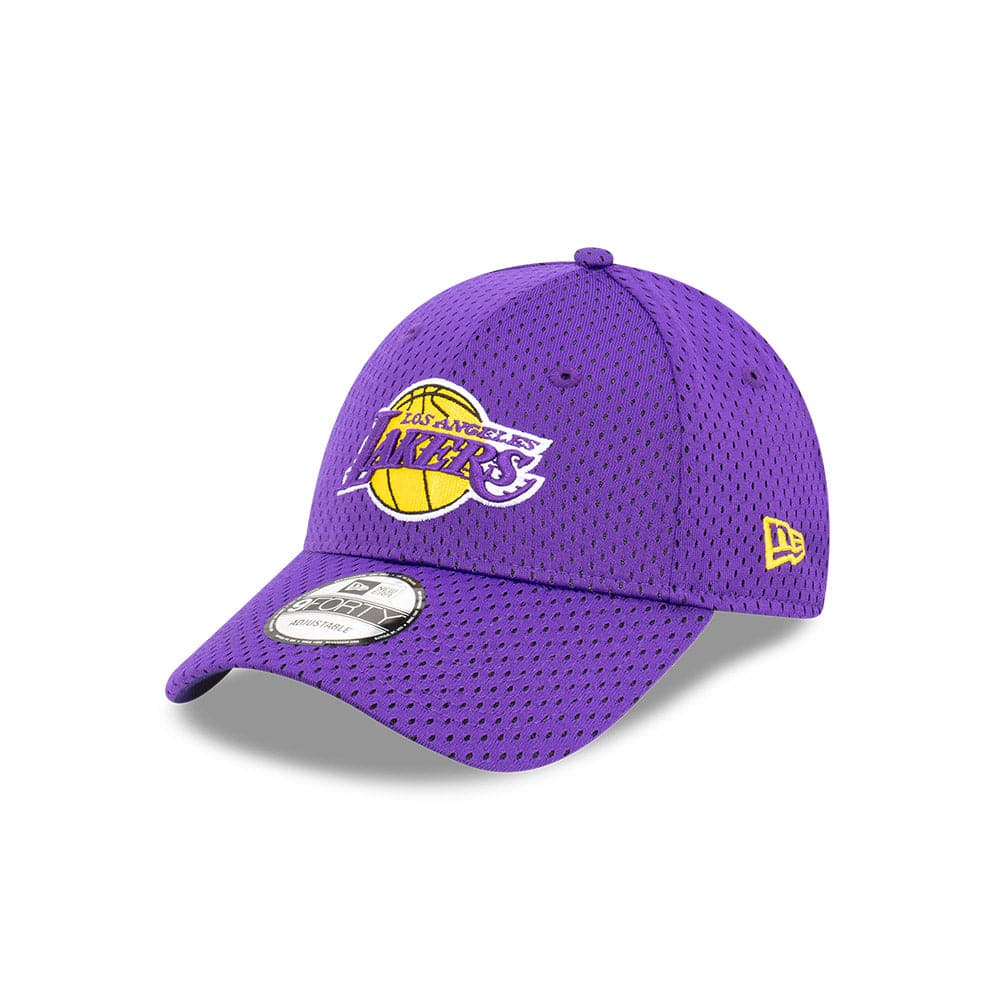 New Era Caps Youths Youths Los Angeles Lakers New Era NBA Sidepatch Mesh 9FORTY Snapback Hat - Purple