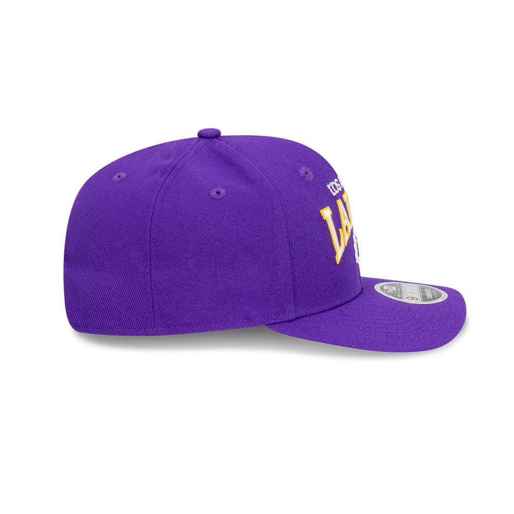 New Era Caps Youths Youths Los Angeles Lakers New Era NBA Team Arch Pre-Curved OF 9FIFTY Snapback Hat - Purple