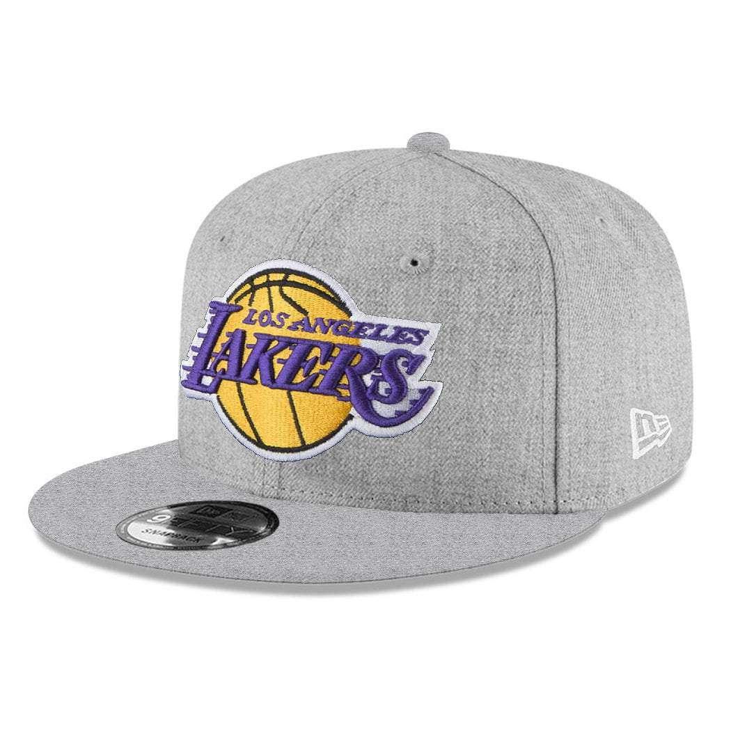 New Era Caps Youths Los Angeles Lakers New Era NBA Team Heather 9FIFTY Snapback Hat