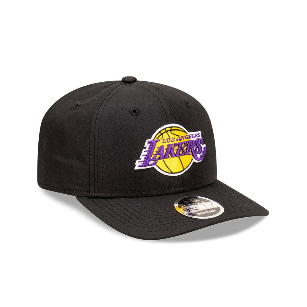 New Era Caps Youths Youths Los Angeles Lakers New Era NBA Team Prolite 9FIFTY Pre-Curved Snapback Hat - Black