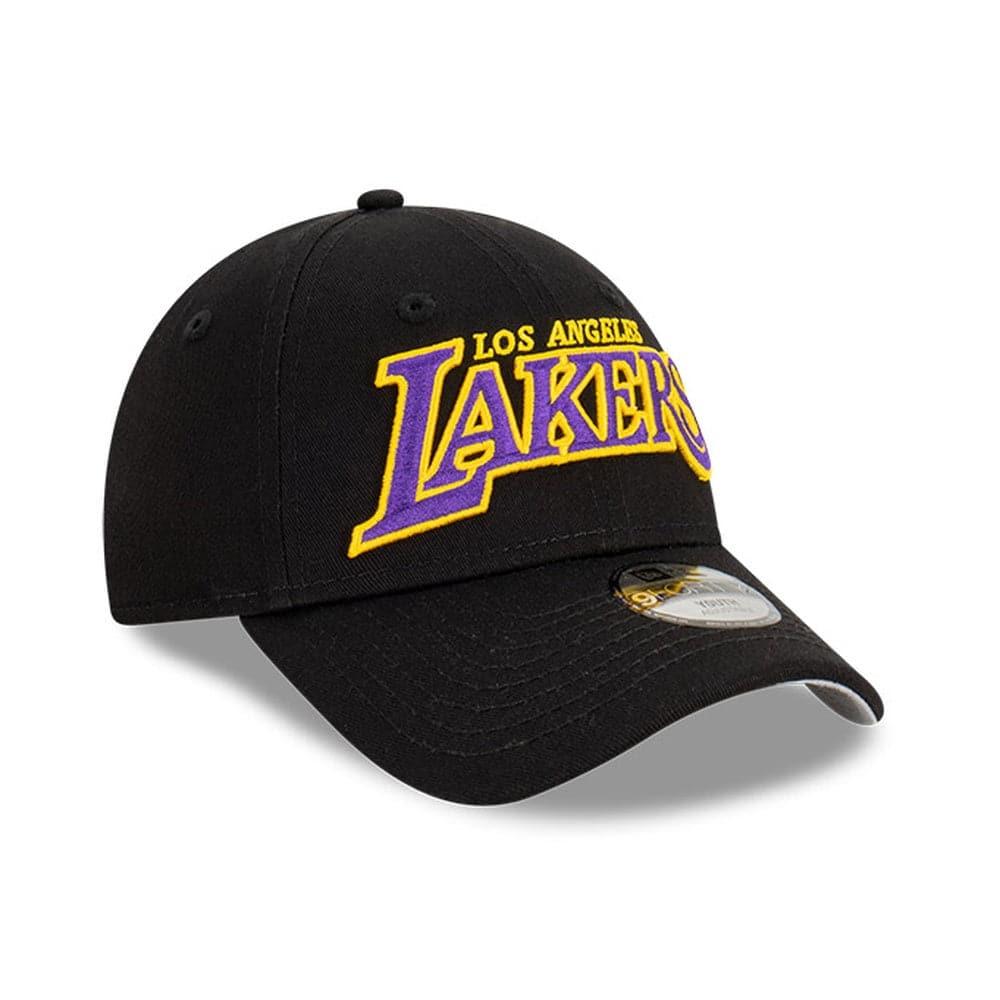New Era Caps Youths Youths Los Angeles Lakers New Era NBA Wordmark 9FORTY Hat - Black
