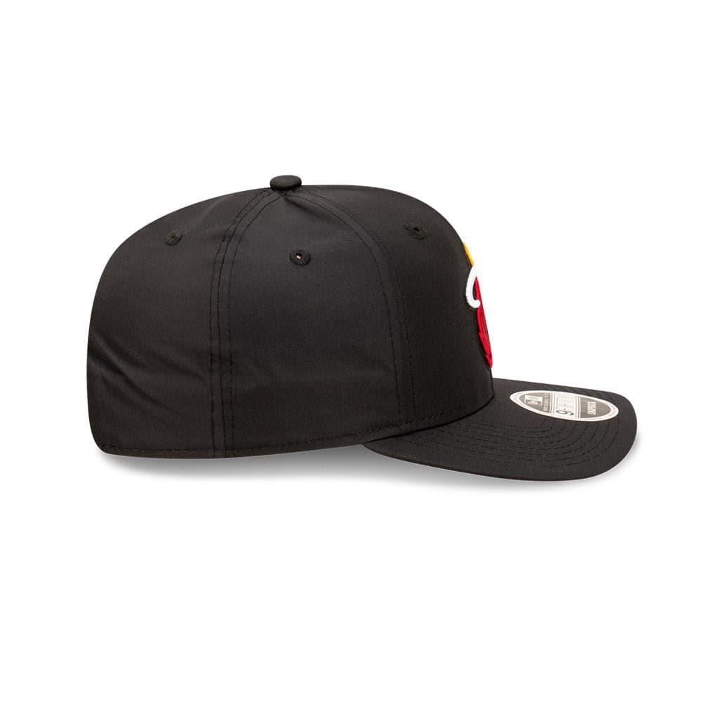 New Era Caps Youths Youths Miami Heat New Era NBA Team Prolite 9FIFTY Pre-Curved Snapback Hat - Black