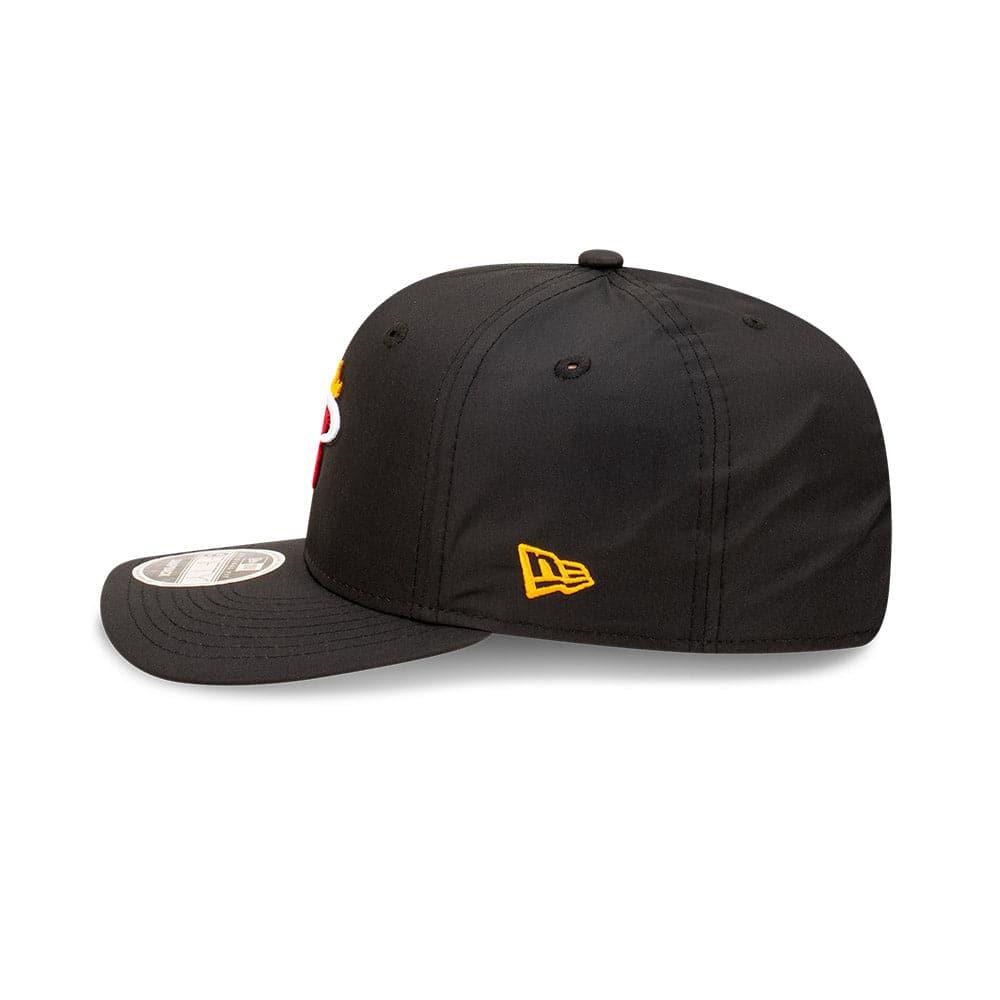 New Era Caps Youths Youths Miami Heat New Era NBA Team Prolite 9FIFTY Pre-Curved Snapback Hat - Black