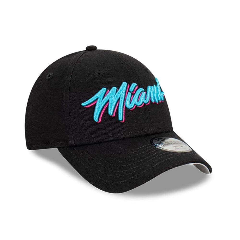 New Era Caps Youths Youths Miami Heat New Era NBA Wordmark 9FORTY Hat - Black