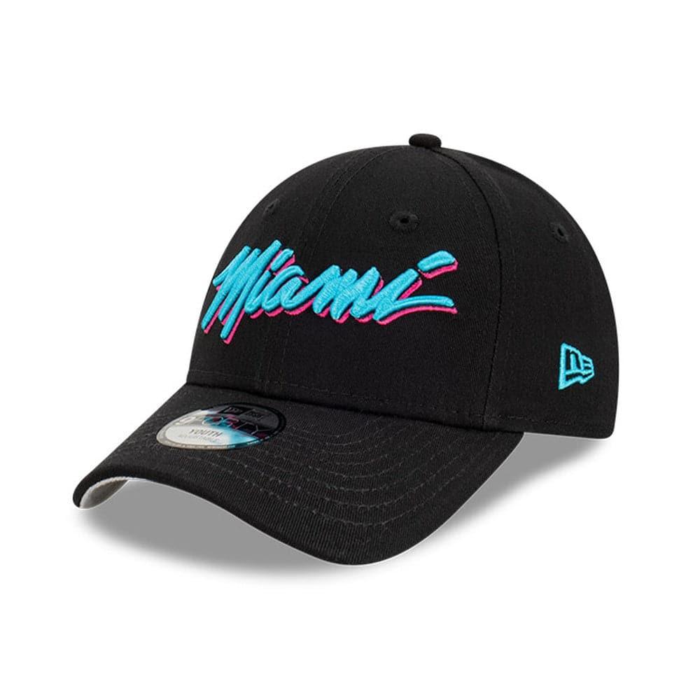 New Era Caps Youths Youths Miami Heat New Era NBA Wordmark 9FORTY Hat - Black