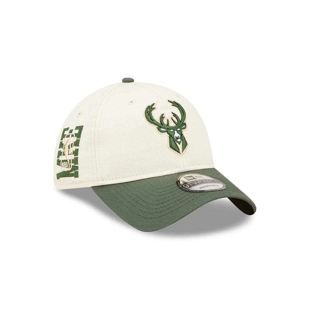 New Era Caps Youths Youths Milwaukee Bucks New Era NBA 2022 Draft 9TWENTY Strapback Hat - Cream