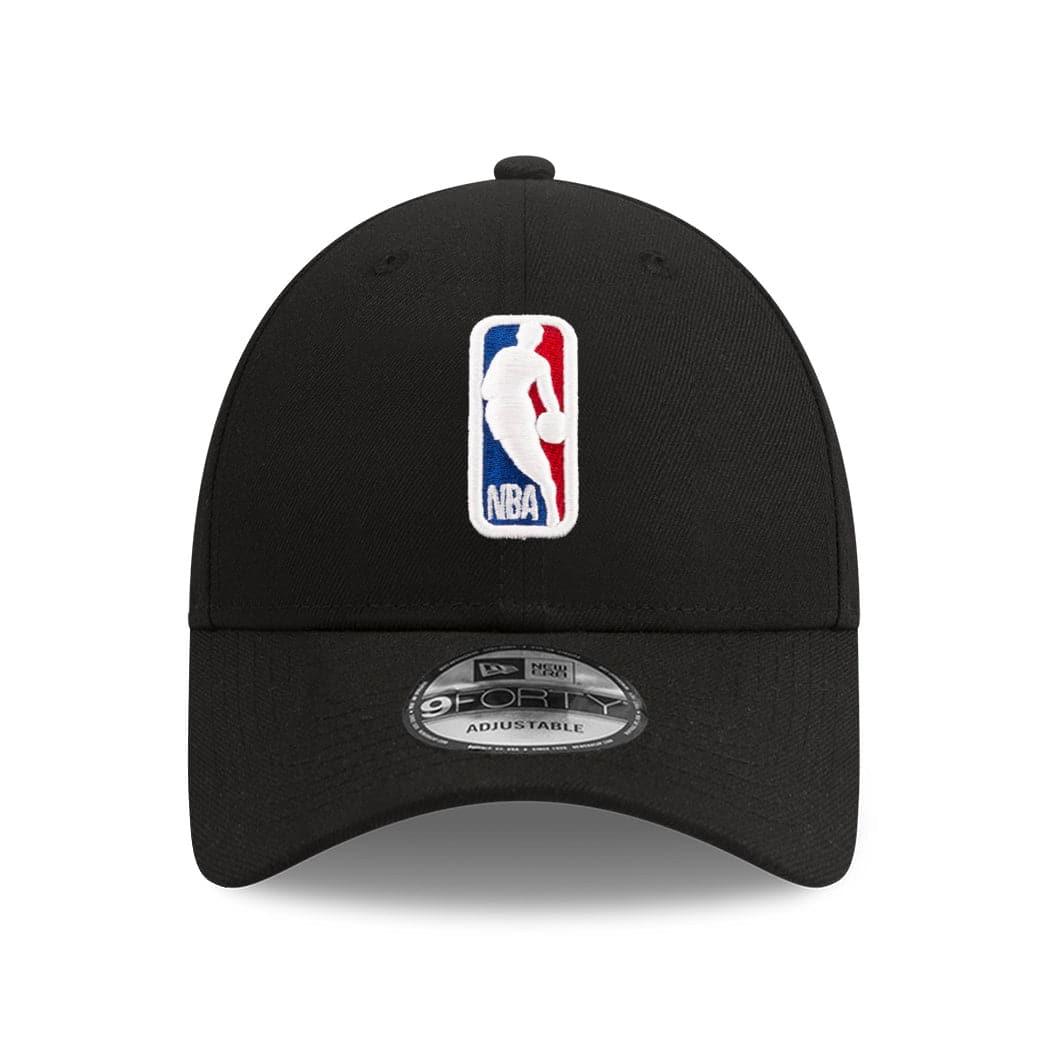 New Era Caps Youths NBA Logoman Logo New Era 9FORTY Curve Snapback Hat - Black