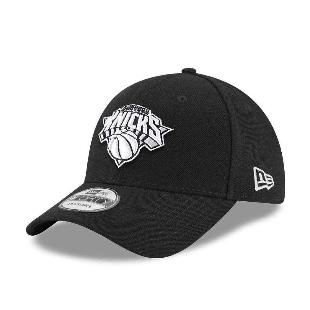 New Era Caps Youths New York Knicks New Era NBA Black & White 9FORTY Curve Hat